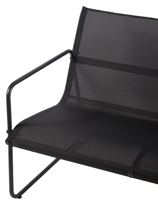 Sofasæt stål sort 4 dele - Envy